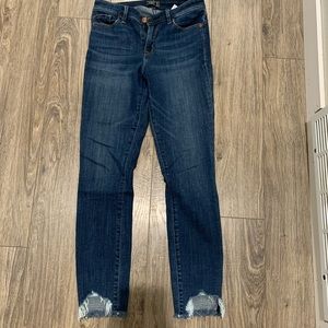 Abercrombie Skinny Jeans with Frayed Hems